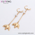 25592 xuping 18k gold plated long drop earring with star zircon